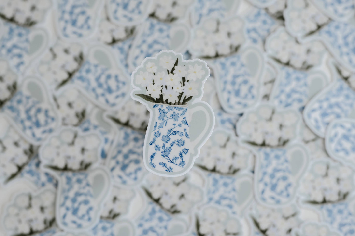 Delftware Blooms - Vinyl Sticker