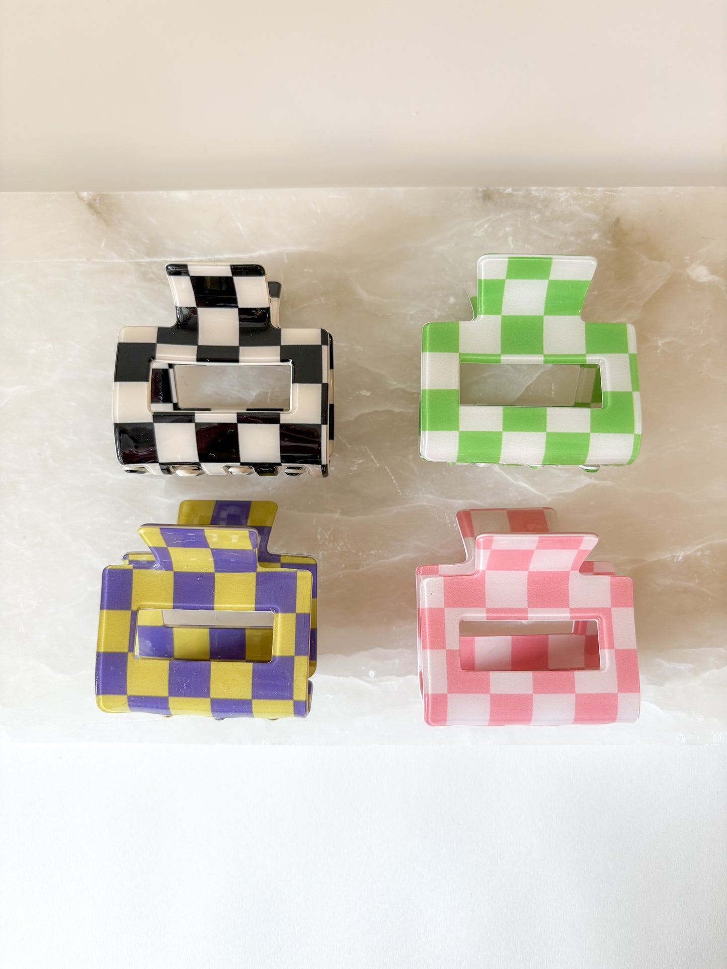 checkered square clips