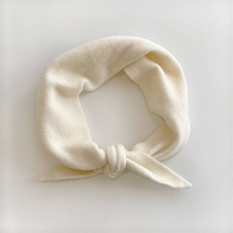 FUZZY WOOL CRAVAT SCARF - neutral