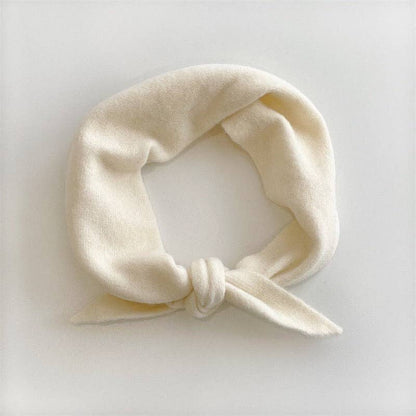 FUZZY WOOL CRAVAT SCARF - neutral
