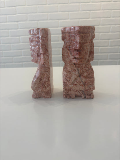 Pink Onyx/Marble Bookends