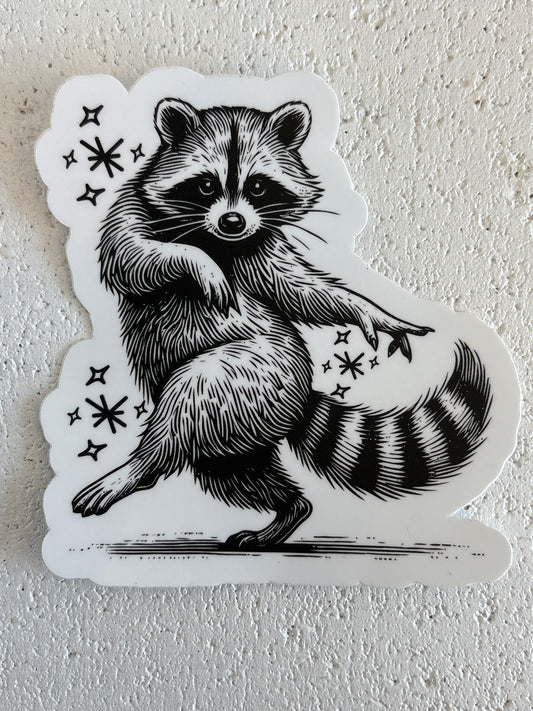 Raccoon Magic Sticker