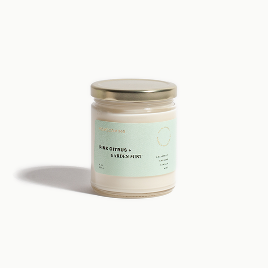 Pink Citrus + Garden Mint Soy Wax Candle