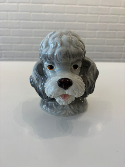 Vintage Poodle Head Piggy Bank
