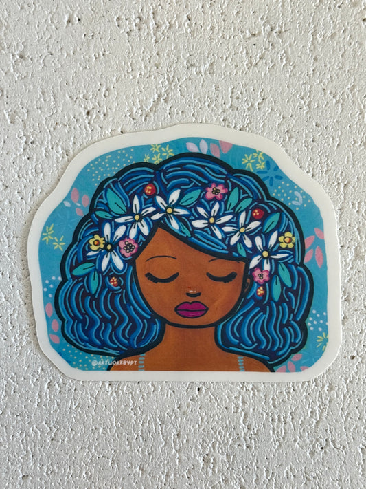 blue haired girl