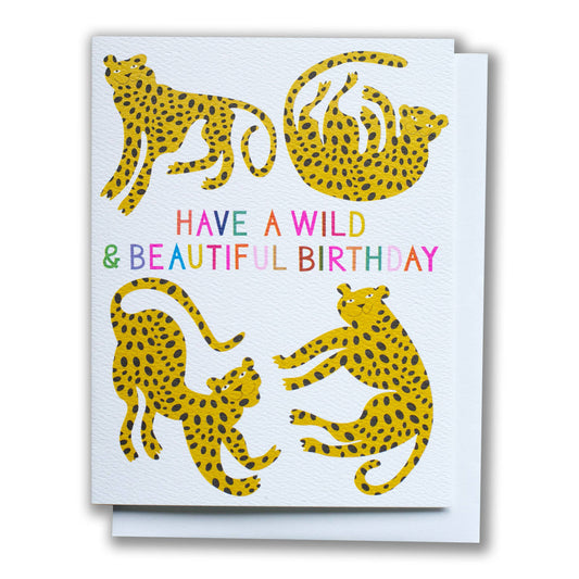 Wild Cheetah Birthday Card