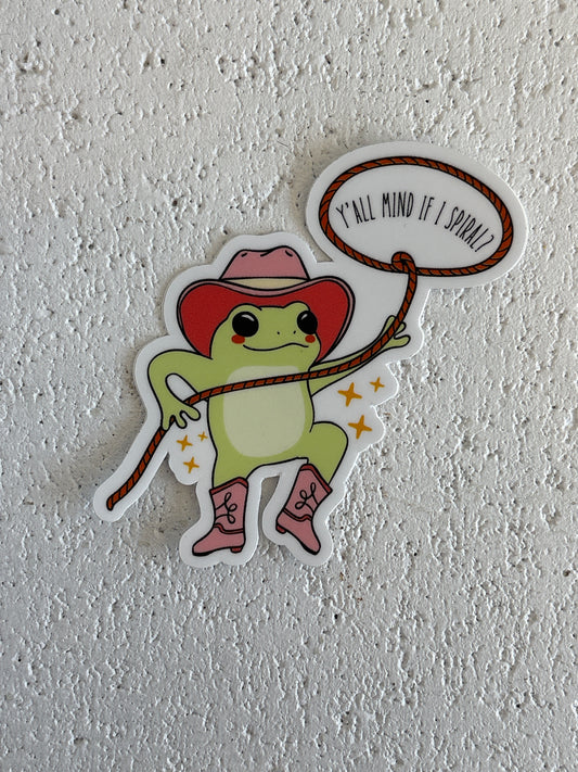 Froggie Spiral Sticker