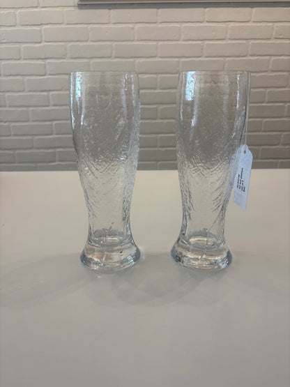 tall leaf glasses, set of 2