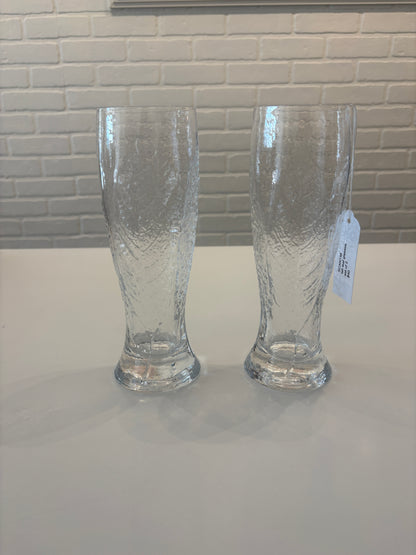 tall leaf glasses, set of 2