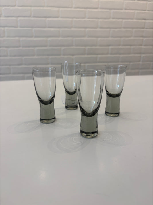 green schnapps glasses, set of 4