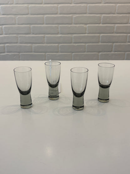 green schnapps glasses, set of 4