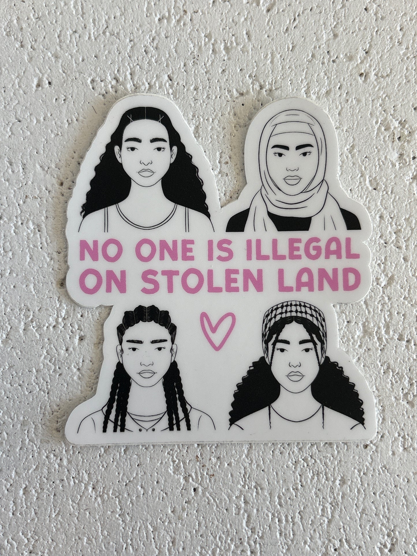 No One Is Illegal Sticker