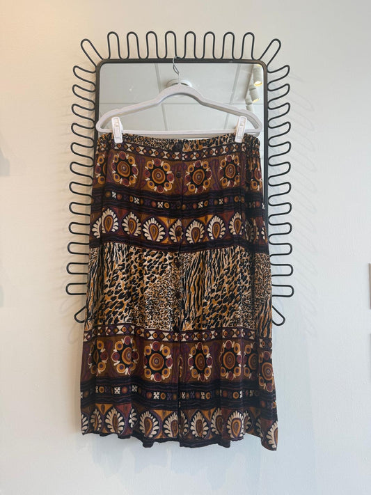 Homemade Button Skirt Cheetah Print