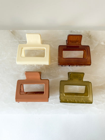 glossy square clips