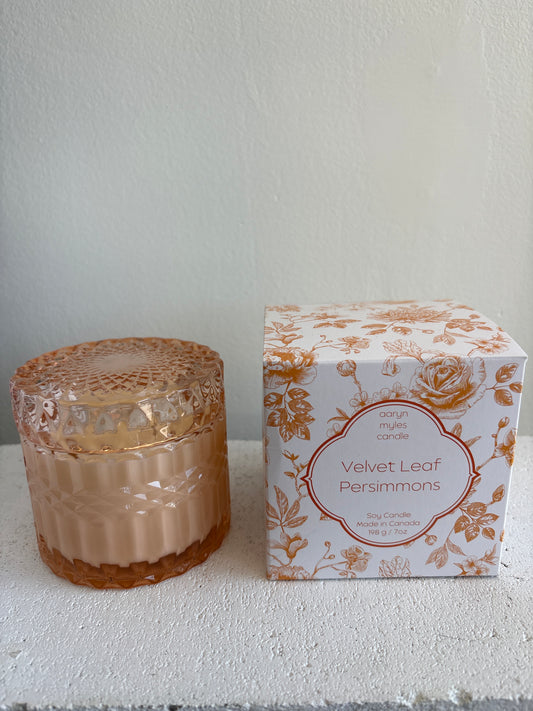 Velvet Leaf + Persimmons - Vintage Glass Collection