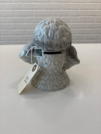 Vintage Poodle Head Piggy Bank