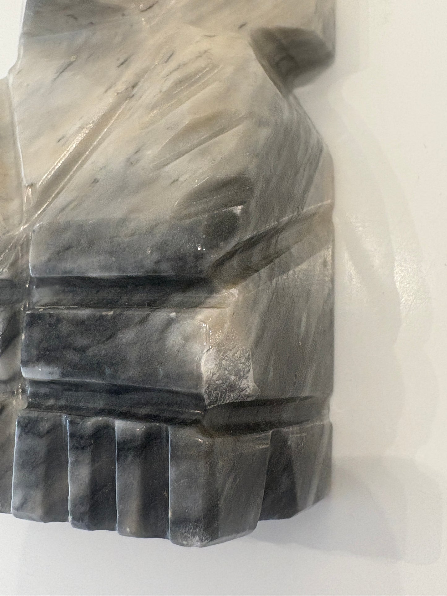 Grey/Beige onyx bookends *As Is