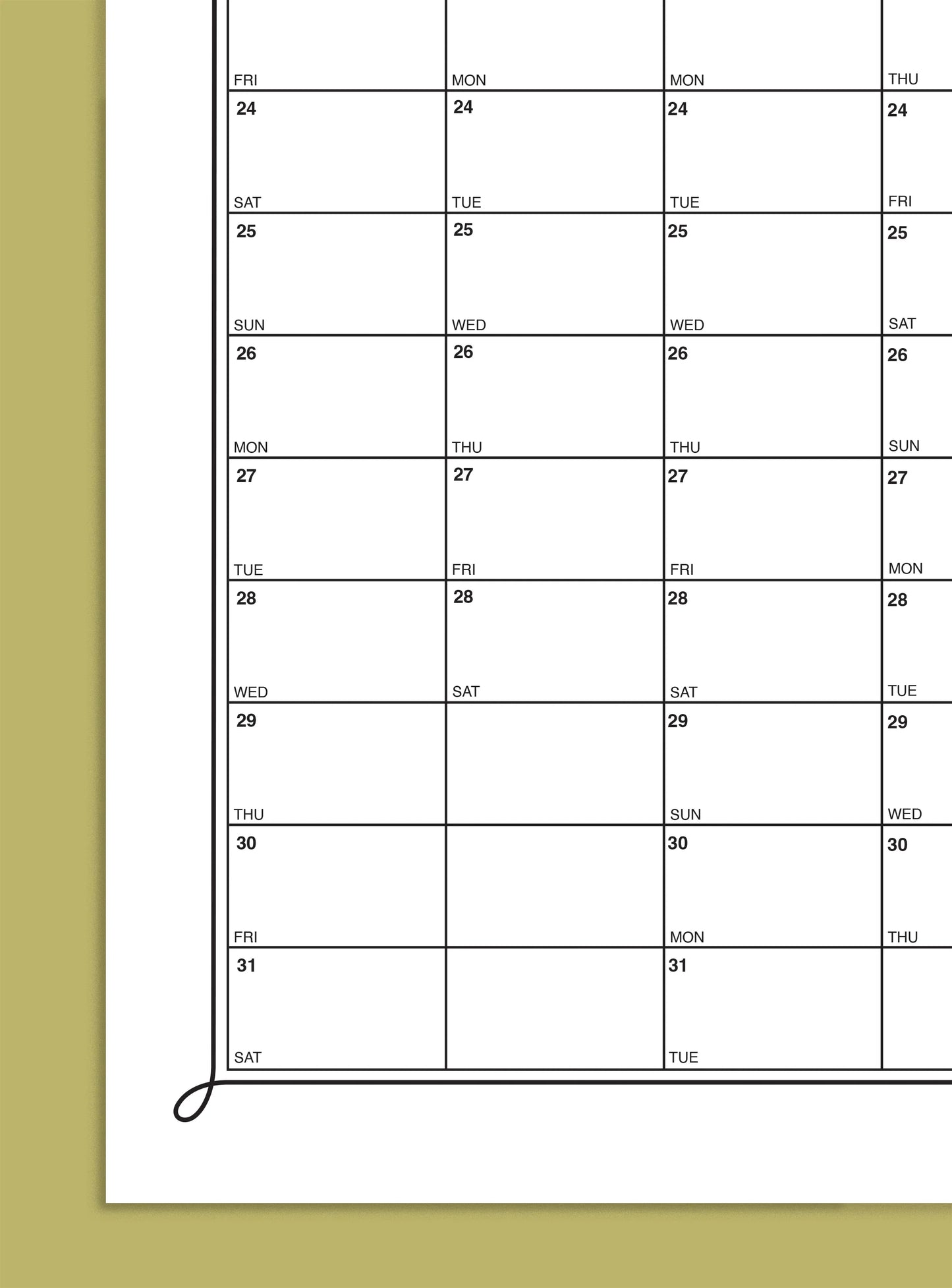 YEAR AT A GLANCE | 2026 Calendar