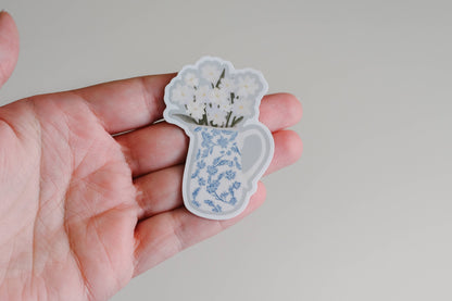 Delftware Blooms - Vinyl Sticker