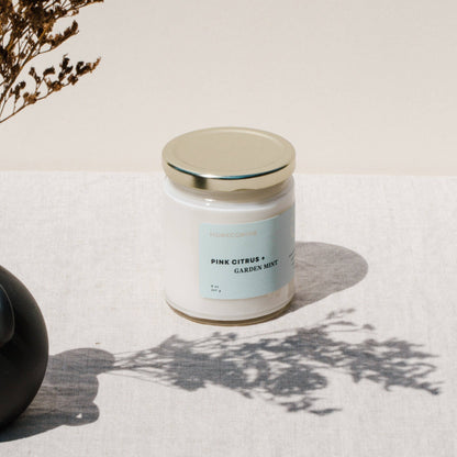 Pink Citrus + Garden Mint Soy Wax Candle