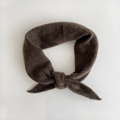 FUZZY WOOL CRAVAT SCARF - neutral