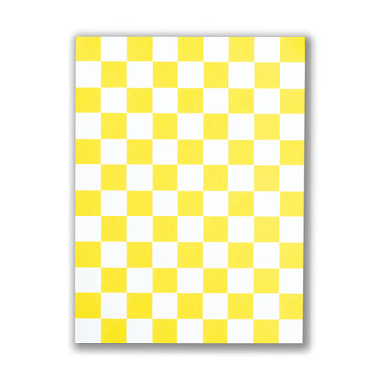 Golden Yellow Checkerboard Notepad