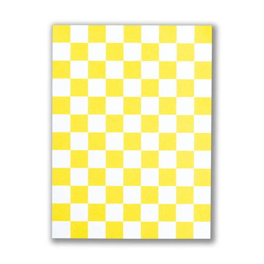 Golden Yellow Checkerboard Notepad