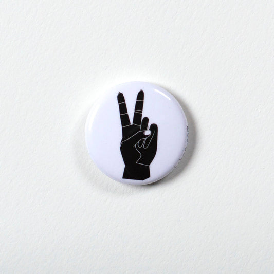 Peace Hand 1" Button