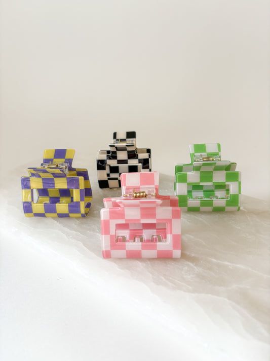 checkered square clips