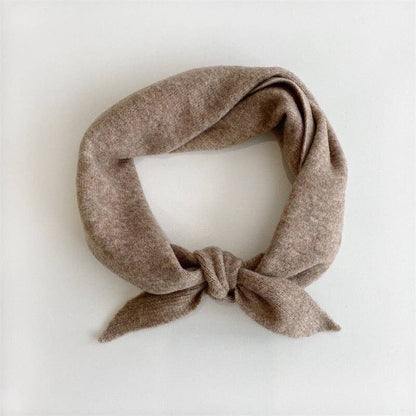 FUZZY WOOL CRAVAT SCARF - neutral