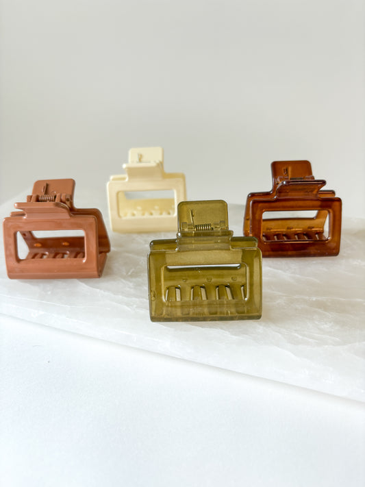 glossy square clips