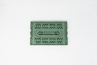 mini crate: almond green